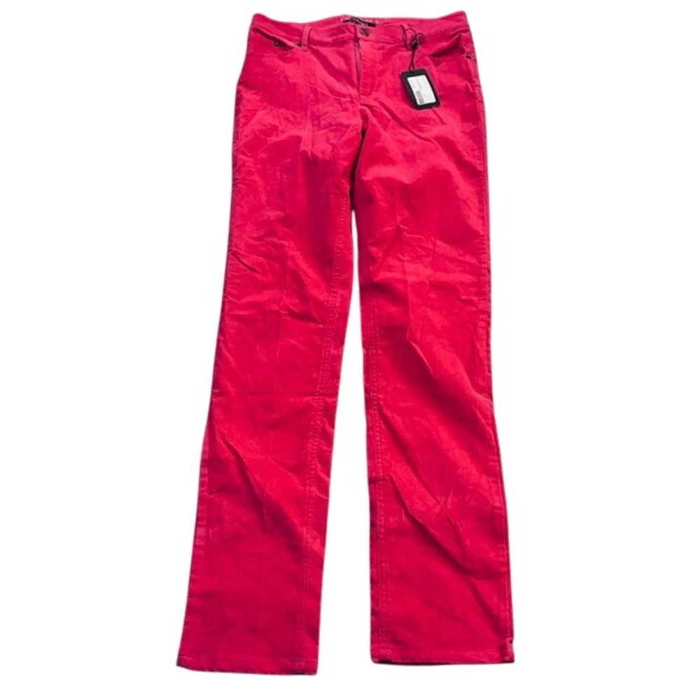 NWT Courage.b Echo Cord Fuschia Red Straight Leg Corduroy Pants Womens Sz 6